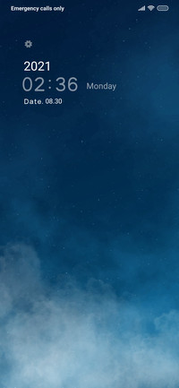 Blue starry sky