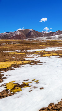 View of tundra on qinghaitibet plateau