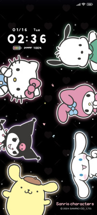 Sanrio family glow
