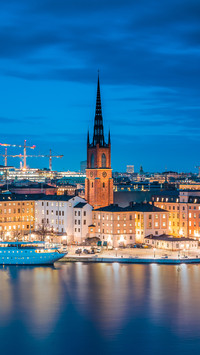 Famous Stockholm City Center with Historic Riddarholmen