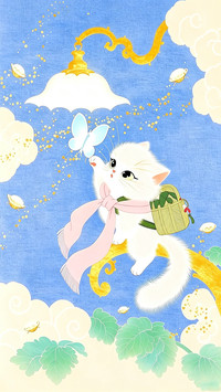 可爱的精灵猫咪-锐景创意