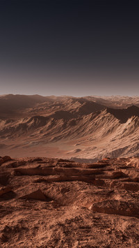 3d rendering of the red soil mountains
