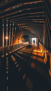 Sunset Shine through Bridge