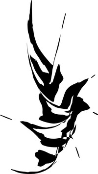Abstract modern art black and white