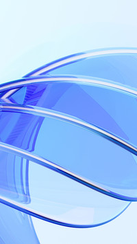 Curved blue glass background
