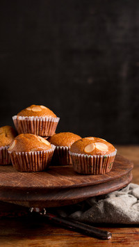Banana Cake on vintage wooden background
