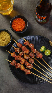 啤酒烧烤小肉串