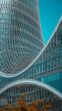 Modern high-rise buildings