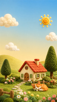 Dreamy Cottage Landscape
