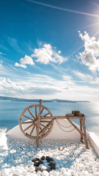 A small town on santorini island