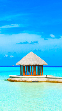 White tropical beach in Maldives