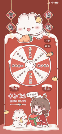 新年许愿女孩
