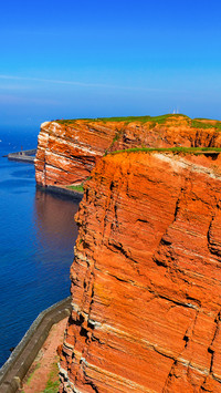 Heligoland - landscape with red steep rocks