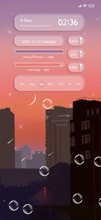 City moonlight