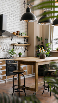 Selective Focus on New Furniture, Gas Stove