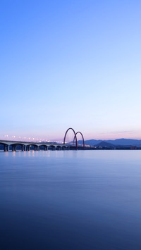 Bridge under the sunset