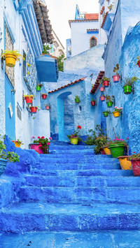 The blue dream town in morocco