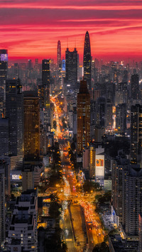 Shenzhen sunset glow