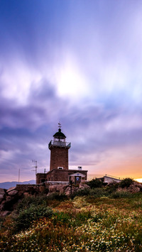 Scenic old lighthouse near Perachora