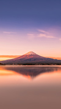 Fuji over Lake Kawaguchiko at sunrise
