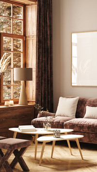 Frame Mockup in Home Interior Background