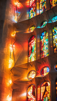 Why are church windows so colorful