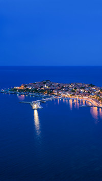 View of the seaside town Nessebar on the Black Sea, Bulgaria