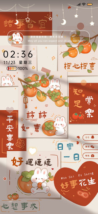 光影 萌兔柿柿如意