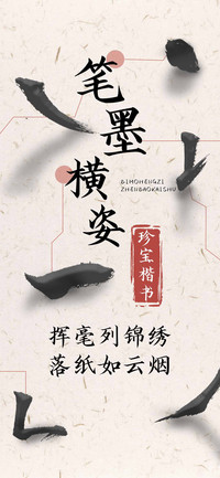 笔墨横姿珍宝楷书