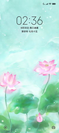 淡绿护眼荷花
