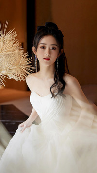 赵丽颖抹胸裙美若天仙