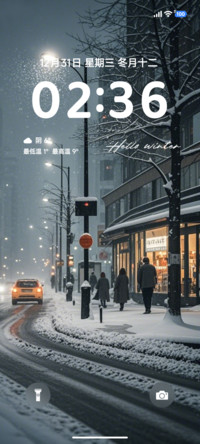 氛围简约雪