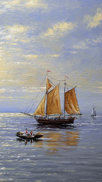 Landscape oil painting
