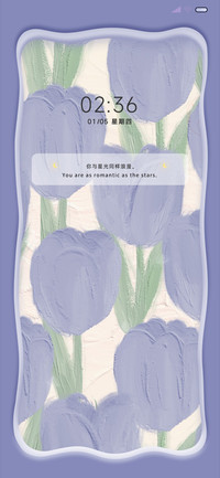 换图浪漫油画郁金香