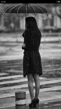 伤心女孩(下雨特效)