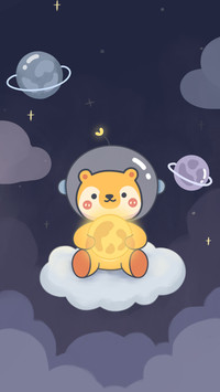 Cute pet astronaut