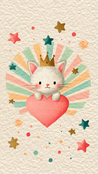 Meow emperors heart star shines