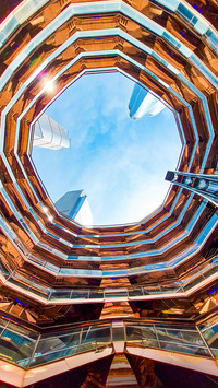 The interior of Vessel at Hudson Yards