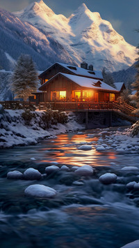 There are homes deep in the mountains