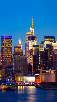 Modern city skyscrapers