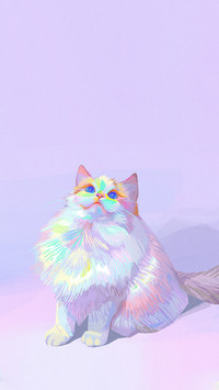 Purple Laser Puppet Cat