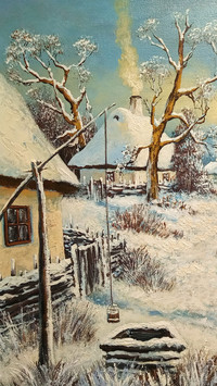 Countryside oil painting