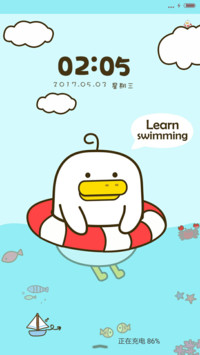 躺倒鸭一起学游泳吧