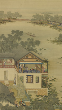 国画里的荷香清夏图