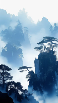 水墨山水画-顶晟科技