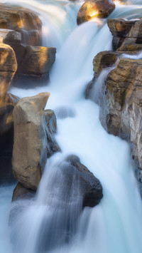 Waterfall and rocks