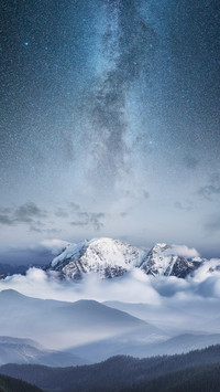 The starry night is shining