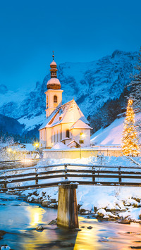 Beautiful twilight view of Sankt Sebastian pilgrimage church