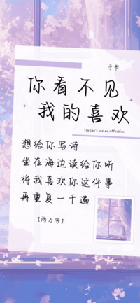 你看不见我的喜欢