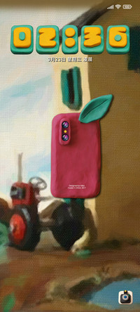 苹果 纯纯粘土风